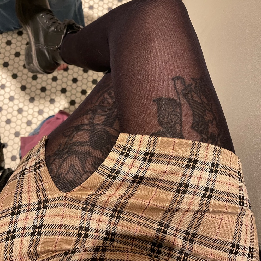 Tartan plaid mini dress